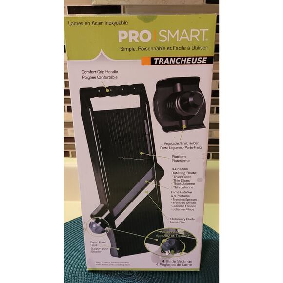 Pro Smart Gourmet Profesional Mandoline Slicer Set Stainless Steel - Picture 1 of 6